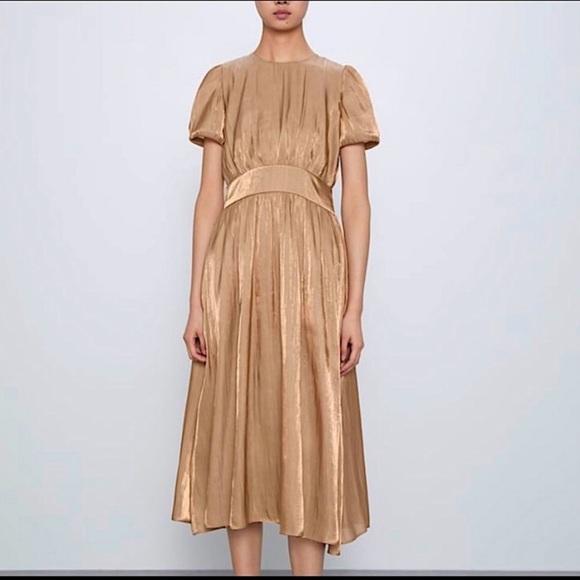 Zara Metallic Midi Dress, Size XS - Picture 14 of 14
